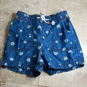 Blue Floral Kids Shorts